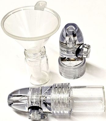 Headnmore® Snuff Bottle Set HM4 Bullet Acryl Dosierer Sniff Bottle 3 Teile