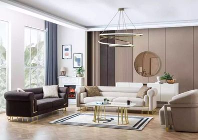 Sofagarnitur 3 + 1 + 1 Sitzer Modern Set Design Sofa Neu 3tlg. Stoff neu