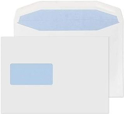 Kuvertierfhüllen weiß C5, 229 x 162 mm Fenster links, nassklebend