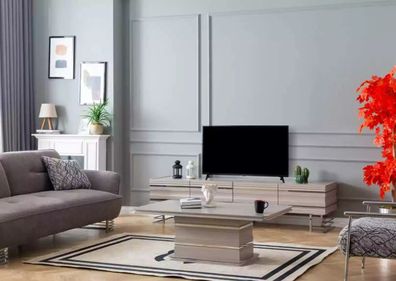 Wohnwand TV Staender Couchtisch Set Wohnmöbel Praktisch Wohnzimmer