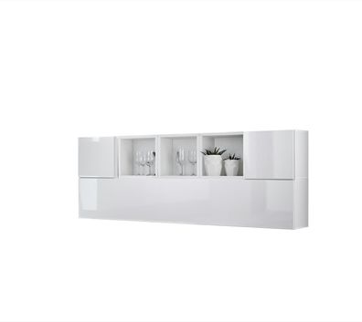 Designer Holz Hänge Sideboard Wand Regal Wohnzimmer Luxus Einrichtung Neu