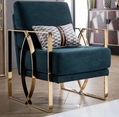 Luxuriöse Sessel Modern Design Grün Relax Sessel Sitz Luxus Warteraum Neu