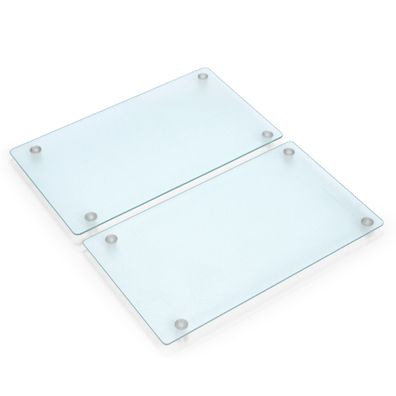 Zeller 2-tlg. Glasschneideplatten Set 4-Plattenkochfeld