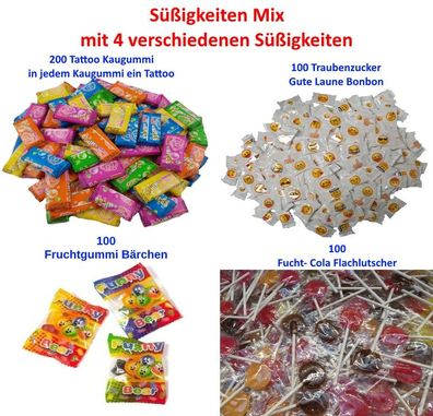 500 Teile Süßigkeiten Wurfmaterial Giveaway Mix - Jedes Teil Einzeln verpackt -