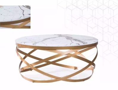 Couchtisch Möbel Tisch Luxus Gold Modern Wohnzimmer Design Edelstahl
