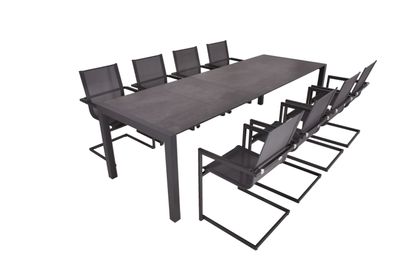 Tischgruppe SOPHIA 9-Teilig Tisch Set Stuhl Garten Terrasse