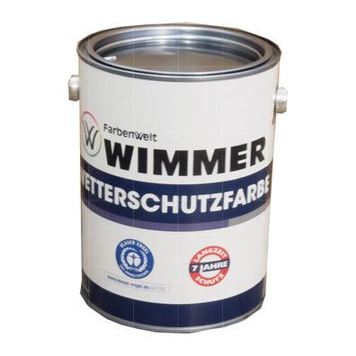 Farbenwelt WIMMER Wetterschutzfarbe 2.5 LTR RAL 7012 Basaltgrau Deckfarbe Holzfarbe