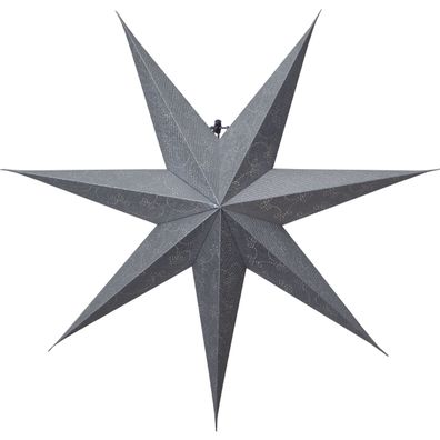 Star Trading Papierstern ?Decorus?, handgeschöpftes Papier, silber-grau, Ø 75cm