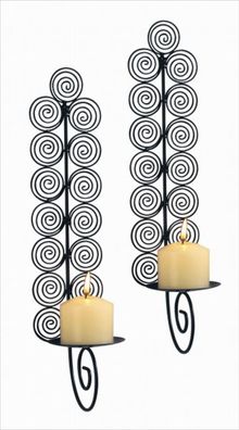 2er Set Kerzenwandhalter Wanddeko Kerzen Deko