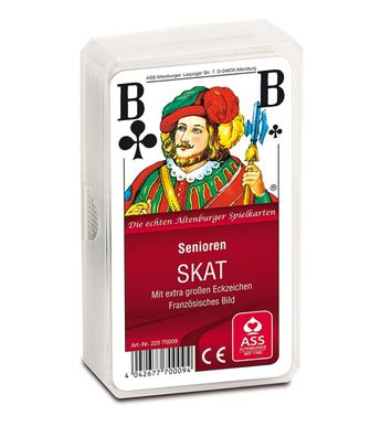 Senioren Skat Kartenspiel Franz. Blatt m. großen Eckzeichen