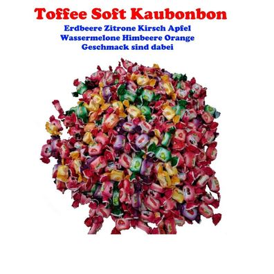 6 kg leckere Soft Toffee Frucht KauBonbons - Top Wurfmaterial Karneval Fasching