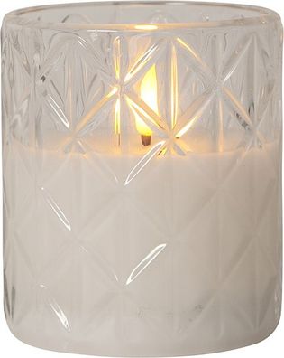 Star Trading LED Kerze Flamme Romb, weiß, 10x8,5cm