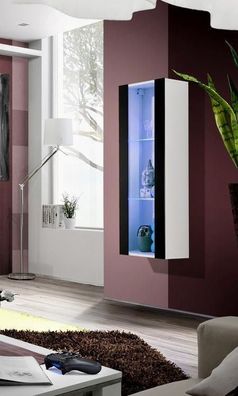 Wohnzimmer Luxus Hänge Vitrine Designer Einrichtung Modern Möbel Holz Neu