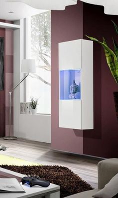 Wohnzimmer Weiß Hänge Vitrine Luxus Einrichtung Modern Wandschrank