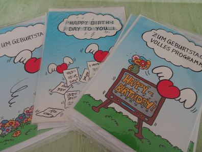 Grußkarten Geburtstag "Herman" Taunus Verlag Happy Birthday Herzen haben Flügel