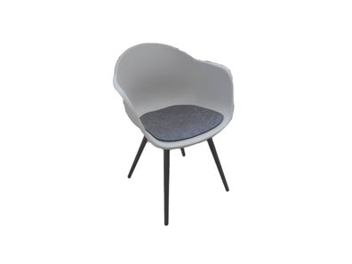 4er Set Stuhl Sessel Gartenstuhl Kunststoff inkl. Auflage Kissen