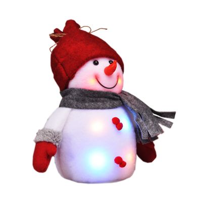 LED Schneemann Figur Deko Weihnachten bunt beleuchtet