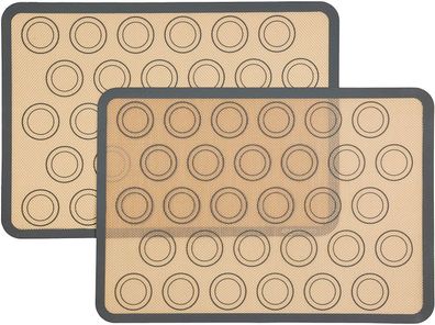 Backmatte für Macarons aus Silikon, 2 Stück