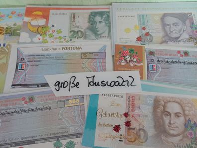 Taunus Card Herlitz Grußkarten zum Geburtstag DM Euro Scheck "Gutschein"