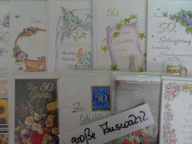50 Jahre Grußkarten zum Geburtstag -große Auswahl-