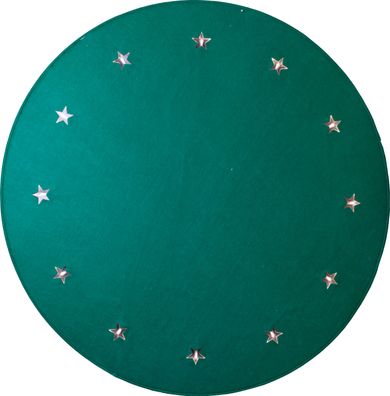 Star Trading Weihnachtsbaum-Teppich ?Granne?, beleuchtet, grün, Ø 100cm