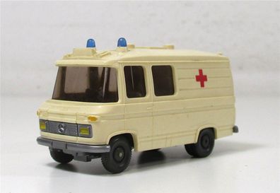 Automodell H0 Wiking MB 608 Rettungswagen DRK