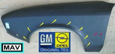 NEU + Kotflügel > Opel Manta A ( Berlinetta .2 / CR / L ] - ( 9.73 - 8.75 ) Original