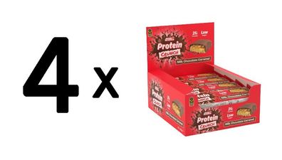 4 x Applied Protein Crunch Bar, Milk Chocolate Caramel - 12 x 62g