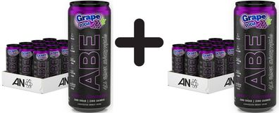 2 x ABE Energy + Performance Cans, Grape Soda - 12 x 330 ml.