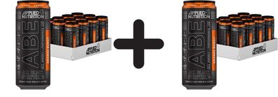 2 x ABE Energy + Performance Cans, Orange Burst - 12 x 330 ml.