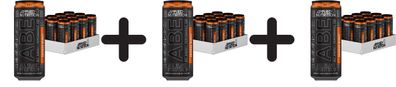 3 x ABE Energy + Performance Cans, Orange Burst - 12 x 330 ml.