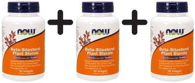 3 x Beta-Sitosterol Plant Sterols - 90 softgels