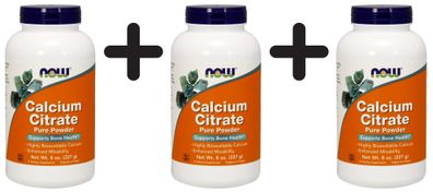 3 x Calcium Citrate, 100% Pure Powder - 227g