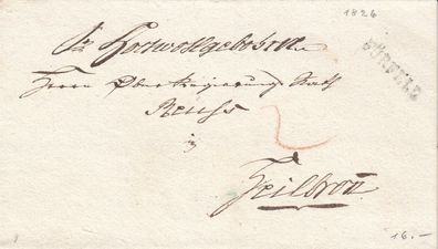 vollständiger Vorphilabrief aus dem Jahr 1826 von Fürfeld nach Heilbronn