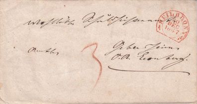 vollständiger Vorphilabrief aus dem Jahr 1847 von Heilbronn nach Leonberg