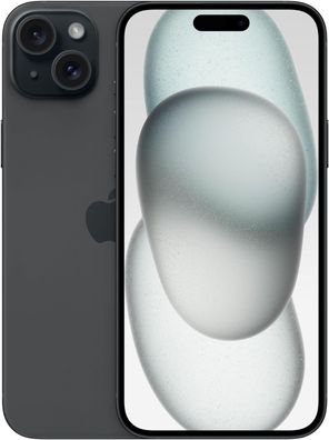 Apple iPhone 15 Plus - 256GB - Schwarz inkl. Silikon Case & Schutzglas
