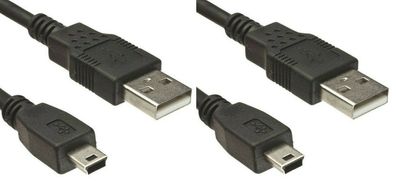 2x Playstation 3 USB-Kabel, Controller-Ladekabel, für PS3 Kabellänge: 1,8 Meter