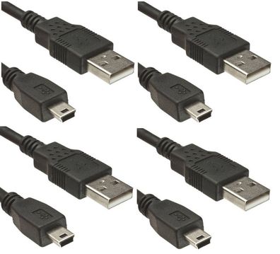 4x Playstation 3 USB-Kabel, Controller-Ladekabel, für PS3 Kabellänge: 1,8 Meter