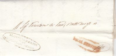 Italien vollständiger Vorphilabrief aus dem Jahr 1839 von Patti nach Patti
