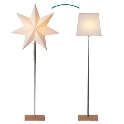 Star Trading Stehlampe mit Wechselschirm Moa von Star Trading, 3D Papierstern We