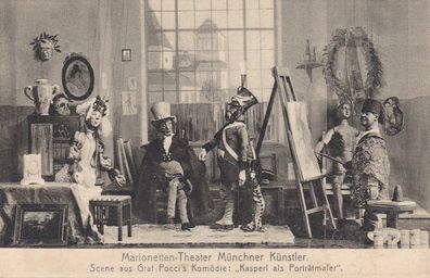 Postkarte Marionettentheater Münchner Künstler (8)