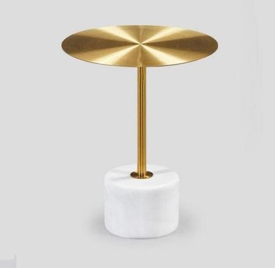 luxuriöse Couchtisch Tische Rund modern Metall Gold stilvolle Beistelltisch