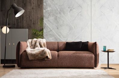 Sofa 4-Sitzer Polster Couch Textil Sofas Design Möbel braun neu Luxus