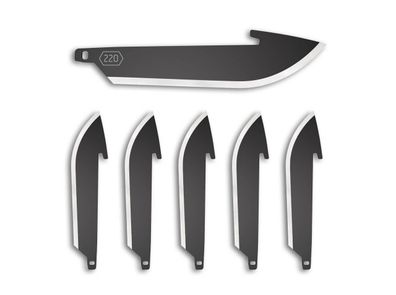 Outdoor Edge 2.2" Drop Point Replacement Blades 6-Pack Black Oxide