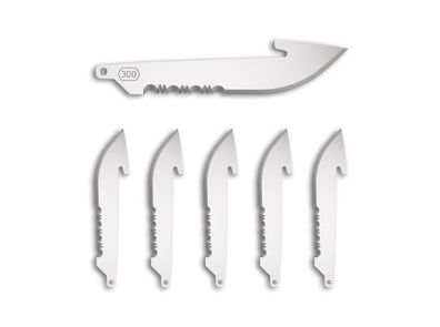 Outdoor Edge 3" Serrated Drop-Point Replacement Blades 6-Pack