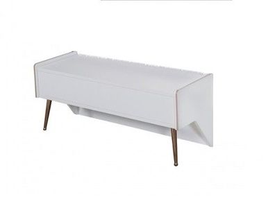 Sitzbank Rosee in Weiss 120cm