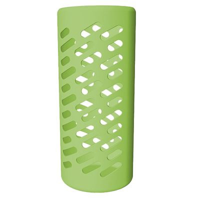 Schützende Silikonhülle für Wasserflaschen, isoliert, grün