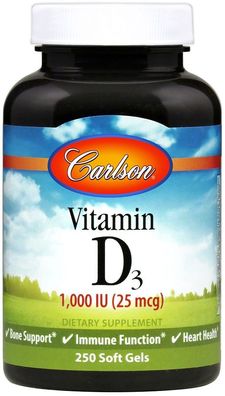 Vitamin D3, 1000 IU - 250 softgels