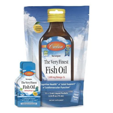 The Very Finest Fish Oil, 1600mg Natural Lemon - 15 x 5 ml.