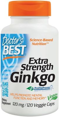 Extra Strength Ginkgo, 120mg - 120 veggie caps